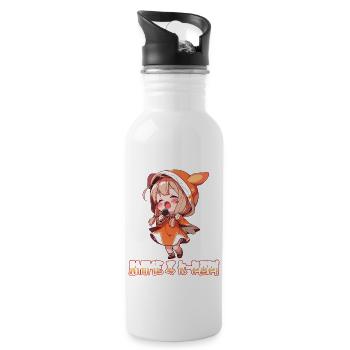 Anime and K-Pop Korean Pop Music Kpop - Water bottle with straw - white - Right