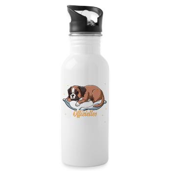 Offizielles Schlafshirt Boxer - Trinkflasche mit integriertem Trinkhalm - Weiß - Rechts