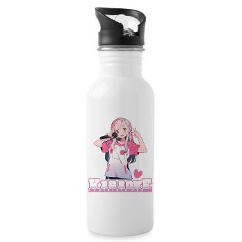 Filles Manga Anime Karaoké - Gourde avec paille intégrée - blanc - Droite