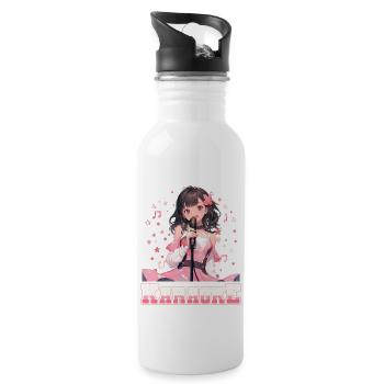 Filles Manga Anime Karaoké - Gourde avec paille intégrée - blanc - Droite