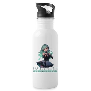 Filles Manga Anime Karaoké - Gourde avec paille intégrée - blanc - Droite