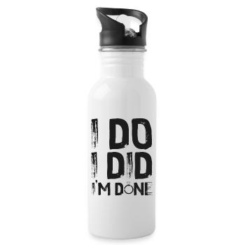 Happy Divorce Party I Do I Did I'm - Water bottle with straw - white - Right