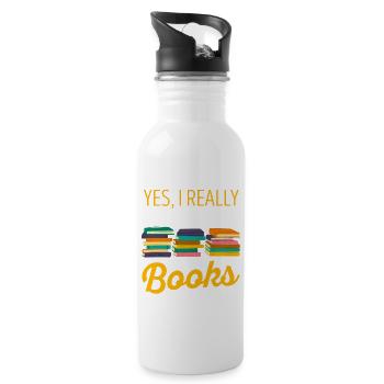 Yes, I really need all these books in the - Water bottle with straw - white - Right
