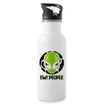 Ew People Ufo Conspiracy Außerirdischer Alien - Gourde avec paille intégrée - blanc - Droite