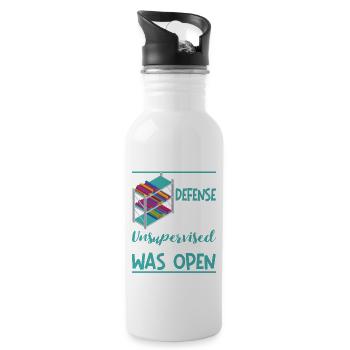 In my defense, I was left unattended - Water bottle with straw - white - Right