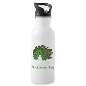 Nudibranch Nacktkiemer Nacktschnecken - Trinkflasche mit integriertem Trinkhalm - Weiß - Rechts