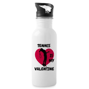 Tennis Club Tennis Player Tennis Tennis Lovers - Water bottle with straw - white - Right