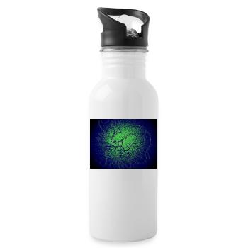 Dark Light Forest - Water bottle with straw - white - Right