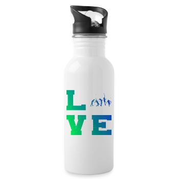 Women's Tennis Play Tennis Men's Tennis - Water bottle with straw - white - Right