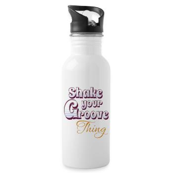 Shake your groove thing - Trinkflasche mit integriertem Trinkhalm - Weiß - Rechts