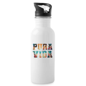 Pura Vida Costa Rica Amérique latine Costa Rica - Gourde avec paille intégrée - blanc - Droite
