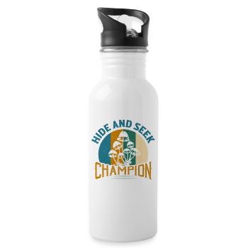 Hide And Seek Champion Fungus Mycologist - Water bottle with straw - white - Right