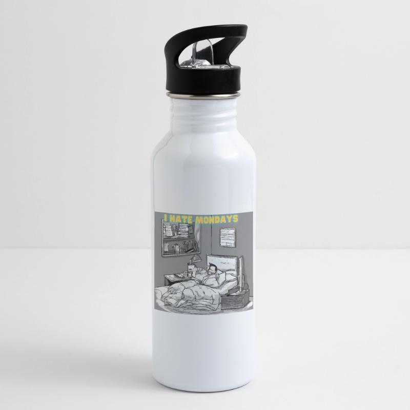 Morgenmuffel oder Langschläfer? Trinkflasche mit integriertem Trinkhalm