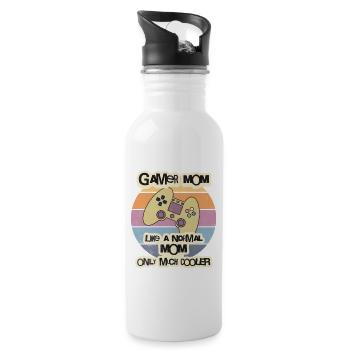 T-shirt Gamer Mom, Chemise maman, Chemise de fête des mères - Gourde avec paille intégrée - blanc - Droite