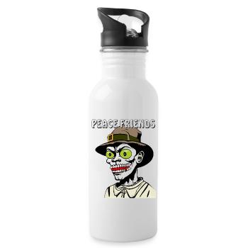 HALLOWEEN PEACE FRIENDS - Water bottle with straw - white - Right