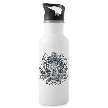 Esthétique gothique gothique - Gourde avec paille intégrée - blanc - Droite