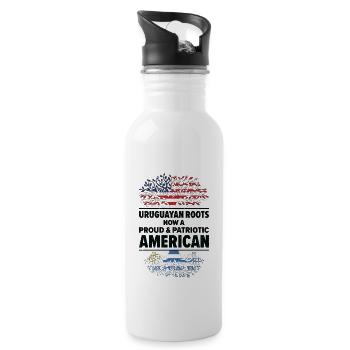 Uruguayan American Patriot USA Grown - Gourde avec paille intégrée - blanc - Droite