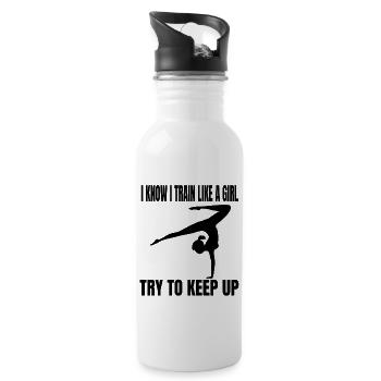 Gymnastics Apparatus Gymnastics Floor Gymnastics Gymnastics Club - Water bottle with straw - white - Right