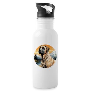 Hund Kangal - Trinkflasche mit integriertem Trinkhalm - Weiß - Rechts