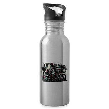 Merry Emo Christmas My Chemical Elves Emocore - Water bottle with straw - silver - Right