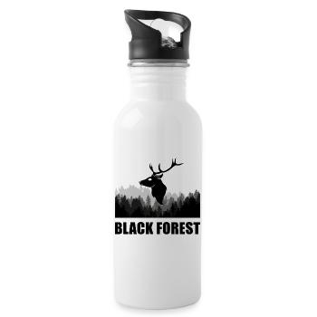 Black Forest - Trinkflasche mit integriertem Trinkhalm - Weiß - Rechts