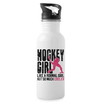 Hockey sur gazon Fille de hockey comme une - Gourde avec paille intégrée - blanc - Droite