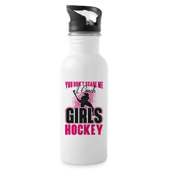 Field Hockey Coach You Don't Scare - Water bottle with straw - white - Right