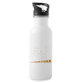 Gotta Love A Good Chick Flick Woman Field Hockey - Trinkflasche mit integriertem Trinkhalm - Weiß - Rechts