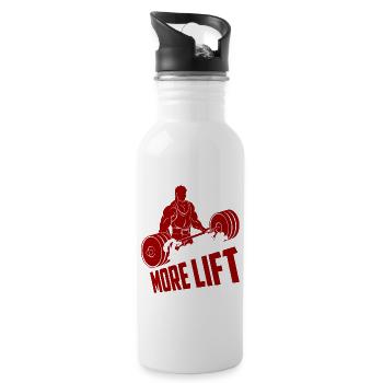 Less Talk More Lift Weight Lifting Workout Trainin - Trinkflasche mit integriertem Trinkhalm - Weiß - Rechts