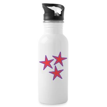 CHRISTMAS. YEAR. ANNIVERSARY. RETIREMENT. FATHER'S DAY - Water bottle with straw - white - Right