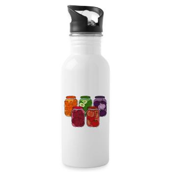 Pickle Whisperer - Water bottle with straw - white - Right
