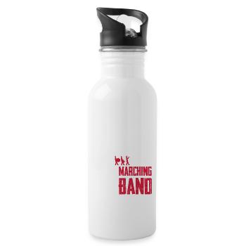 Fear The Marching Band Season Senior - Trinkflasche mit integriertem Trinkhalm - Weiß - Rechts
