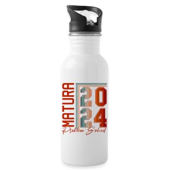Matura 2024 Maturanten Matura Abschluss Geschenk - Trinkflasche mit integriertem Trinkhalm - Weiß - Rechts