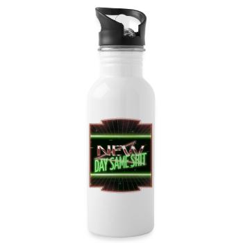 cats sayings winter awesome birthday present - Water bottle with straw - white - Right