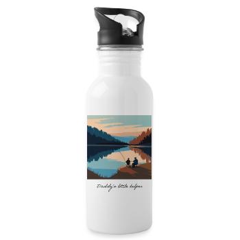 Daddy's little helper - Water bottle with straw - white - Right