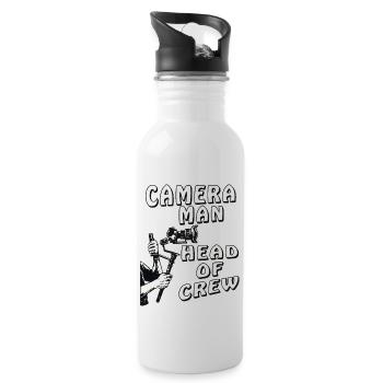 CAMERA MAN HEAD OF CREW - Water bottle with straw - white - Right