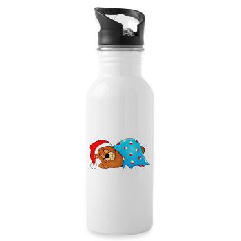Christmas is coming - Water bottle with straw - white - Right