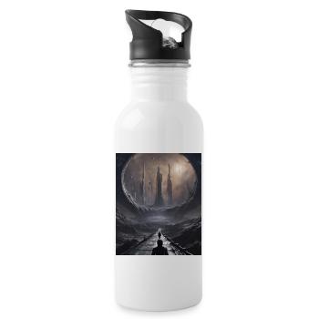 Astronomie - Trinkflasche mit integriertem Trinkhalm - Weiß - Rechts