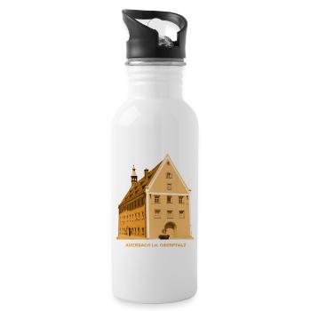 Auerbach, Town Hall, Upper Palatinate, Amberg, Bavaria - Water bottle with straw - white - Right