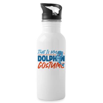 Dolphin Halloween That Is My - Water bottle with straw - white - Right
