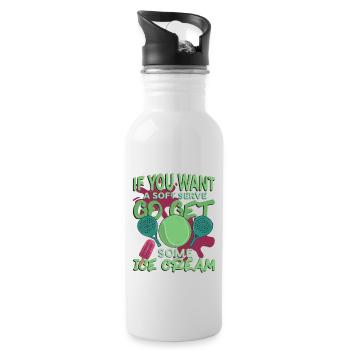If you want a soft serve - Water bottle with straw - white - Right