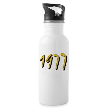 DATE OF BIRTH YEAR 1977 - Water bottle with straw - white - Right