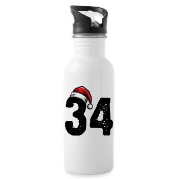 34 Numéro Noël - Gourde avec paille intégrée - blanc - Droite