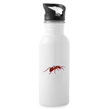 Antkeeping Ameisenzucht Ameisen - Trinkflasche mit integriertem Trinkhalm - Weiß - Rechts