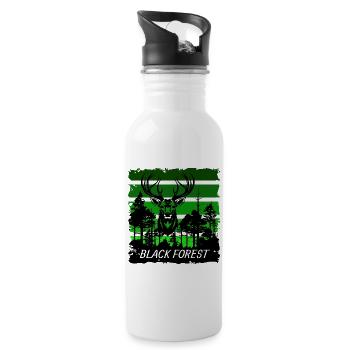 Black Forest - Trinkflasche mit integriertem Trinkhalm - Weiß - Rechts