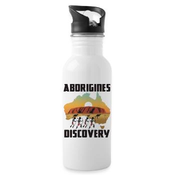 Aborigines Discovery - Trinkflasche mit integriertem Trinkhalm - Weiß - Rechts