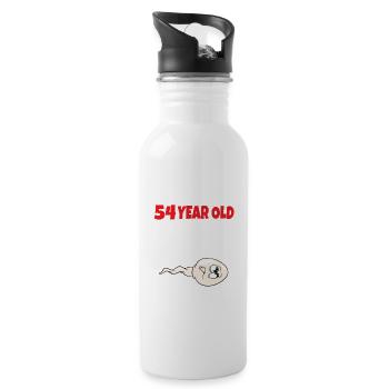 Spermie Hier Ist Ein Altes Bild Von Mir - Trinkflasche mit integriertem Trinkhalm - Weiß - Rechts
