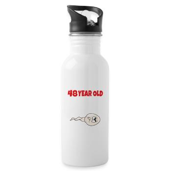 Spermie Hier Ist Ein Altes Bild Von Mir - Trinkflasche mit integriertem Trinkhalm - Weiß - Rechts