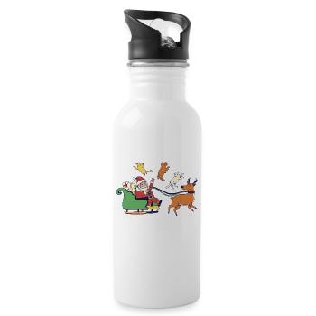 Cats For Everybody Men Kids Women Ugly Christmas C - Water bottle with straw - white - Right