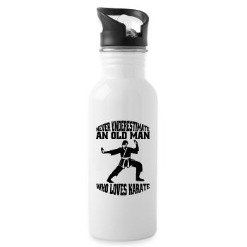 Karate, Hapkido, Judo, Aikido, Martial Arts, Martial Arts - Water bottle with straw - white - Right